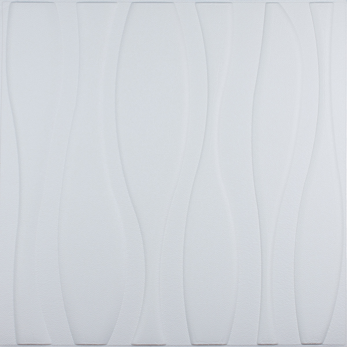 Самоклеющаяся 3D панель белая большие волны 700x700x6мм, фото 1