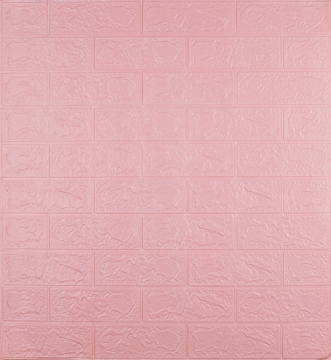 Самоклеющаяся декоративная 3D панель под розовый кирпич 700x770x3мм, фото 1
