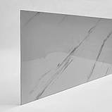 Самоклеящаяся виниловая плитка белый мрамор 600*300*1,5мм, цена за 1 шт. (СВП-111-глянец), фото 2