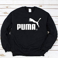 Чоловічий осінній світшот лонгслів кофта Puma Пума Чорний