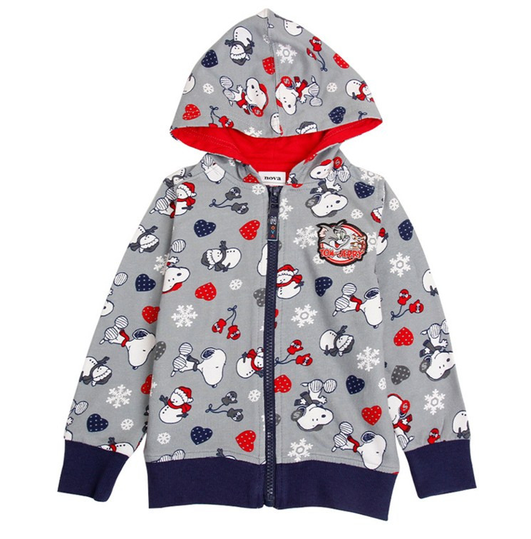 Кофта трикотажна з начосом для хлопчика з капюшоном, фото 1