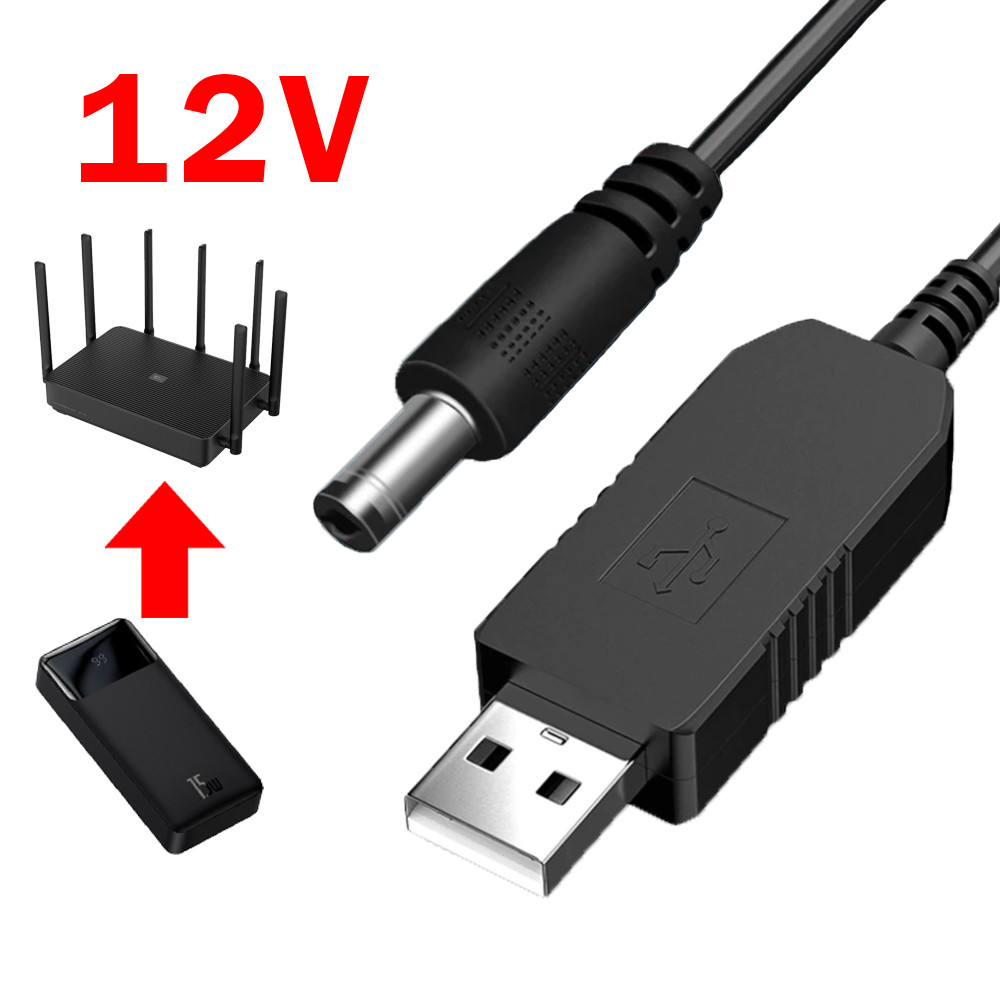 Кабель питания USB DC 5.5x2.1 для роутера модема 12v повышающий модуль ...