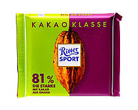 Шоколад черный из Ганы Ritter Sport Ghana 81%, 100 г (4000417938008)