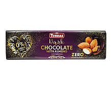 Шоколад чорний без цукру, без глютену TORRAS Zero з мигдалем 52%, 300 г