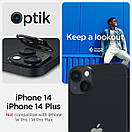 Захисне скло Spigen для камери iPhone 14/14 Plus — Optik Camera Lens (2шт), Black (AGL05274), фото 6