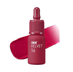 Peripera Ink Velvet #16 Heart Fuchsia Pink, 4 g - Матовий тінт для губ