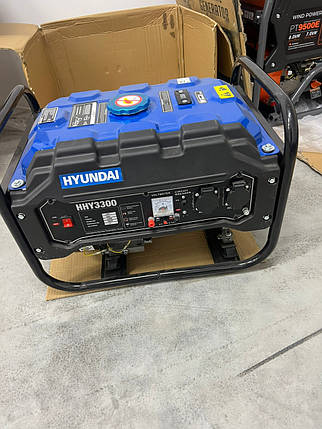 Генератор бензиновий однофазный Hyundai HHY 3300 на 2.5-2.8квт в наявності, фото 2