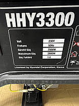 Генератор бензиновий однофазный Hyundai HHY 3300 на 2.5-2.8квт в наявності, фото 2