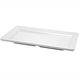 Блюдо 32x26 см із меламіну, біле, GenWare MEL12-WT