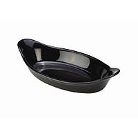 Блюдо овальное с ушками, 16,5 см, Black, GenWare B23D-BL