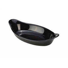 Блюдо овальне з вушками, 16,5 см, Black, GenWare B23D-BL