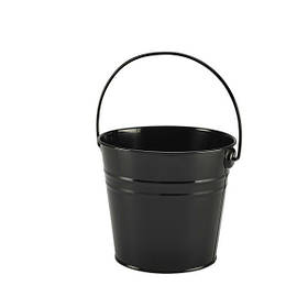 Відерце, 2,1 л, 16х14 см, сталеве, чорне, GenWare SSB16BK