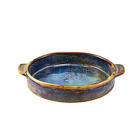 Блюдо для запікання 14.6 см із ручками, Terra Porcelain Aqua Blue, GenWare RD-PBL15