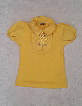 Блуза з коротким рукавом для дівчаток 116,128,140,146 зросту Сонечко
