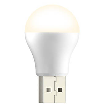 Лампа світлодіодна USB Lesko 2023 для повербанка Тепле світло