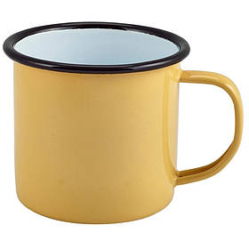 Кухоль 9х8 см, 360 мл, емаль, жовтий, GenWare 50018Y