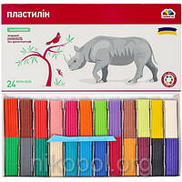 Пластилін 24 кольори "Гамма", 384 грами