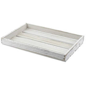 Таця 35x23x4 см дерев'яна, білий GenWare TR225LW
