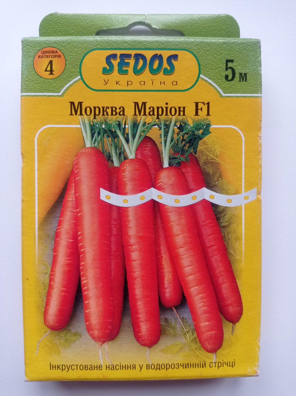 Морква д/ж Маріон рання, на стрічці 5 м, Sedos