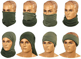 Баф, балаклава багатофункціональна зимова флісова тактична Mil-tec олива Німеччина