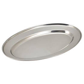 Блюдо овальне 30 x 20 x 2 см, неіржавка сталь, GenWare 1365