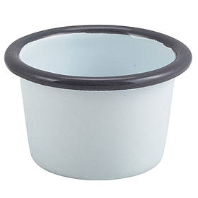 Соусник 7х4,3 см, 90 мл, емаль, сірий обідок, GenWare 52406WHG