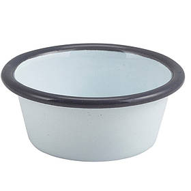 Соусник 8х3,2 см, 90 мл, емаль, сірий обідок, GenWare 52308WHG