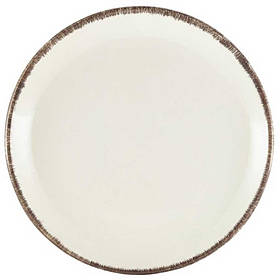 Тарілка плоска, 24 см, сірий обідок, GenWare CP-SG24