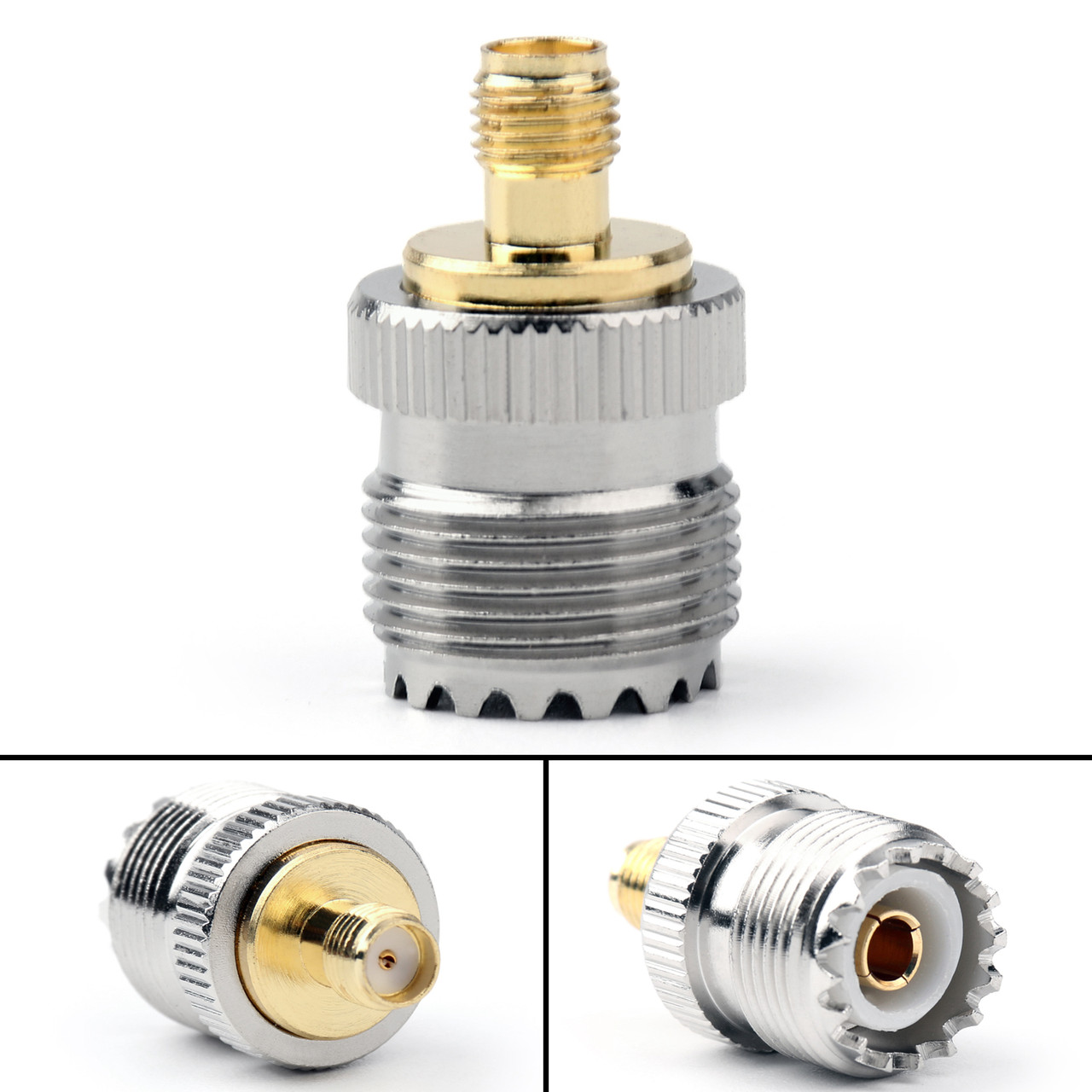 Перехідник антенний SMA Female - UHF Female (SO-239, PL-259) для автомобільної радіостанції адаптер антени