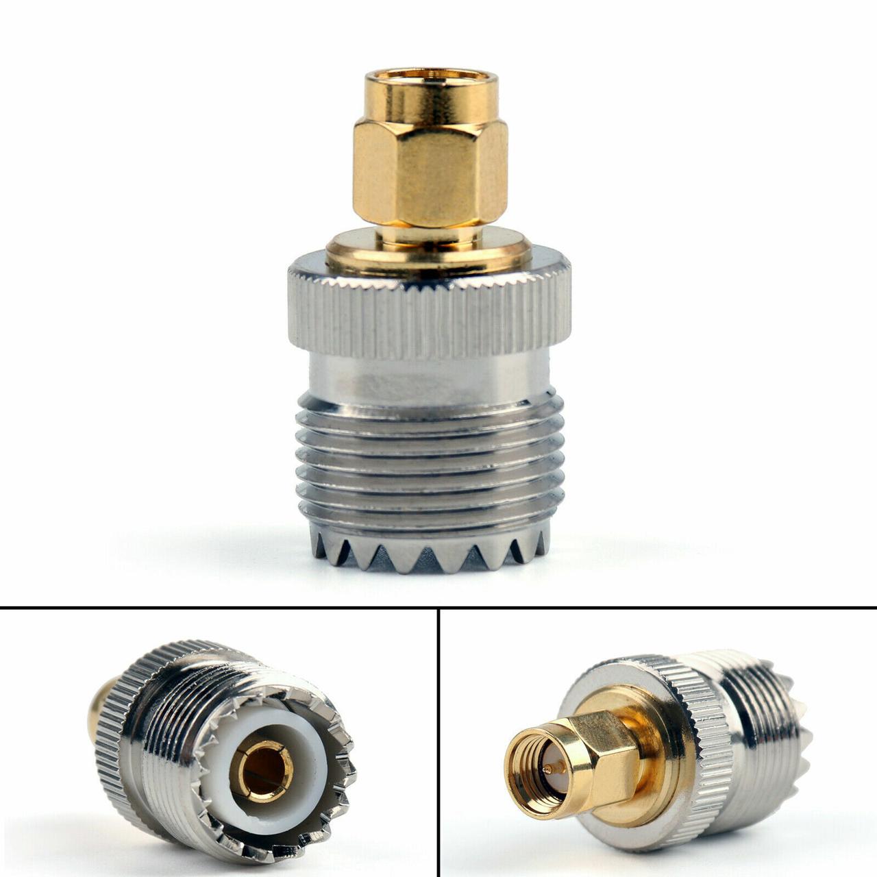 Перехідник антенний SMA Male - UHF Female (SO-239, PL-259) для автомобільної радіостанції адаптер антени
