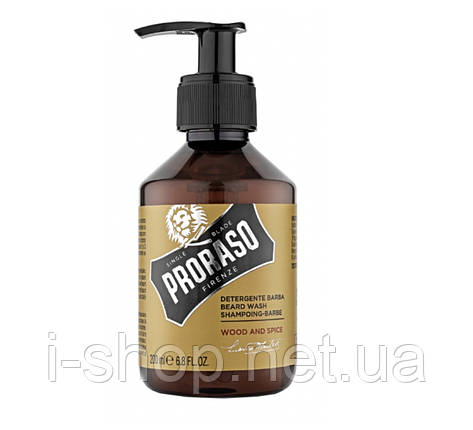 Шампунь для бороди Proraso Beard Wash Wood&Spice 200ml, фото 1