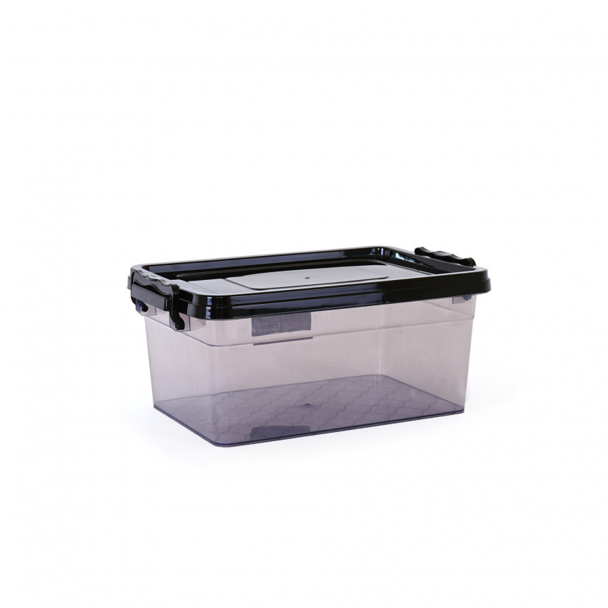 Контейнер харчовий 2 лт Asude чорно-прозорий (ASD138-F)