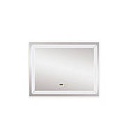 Зеркало для ванной комнаты LIGHT MR 01-90х70 (LED-подсветка,часы,антизапотевание)