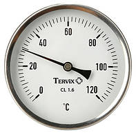 Термометр осевой Ф80 1/2" с гильзой 100мм, 0-120 С Tervix Pro Line