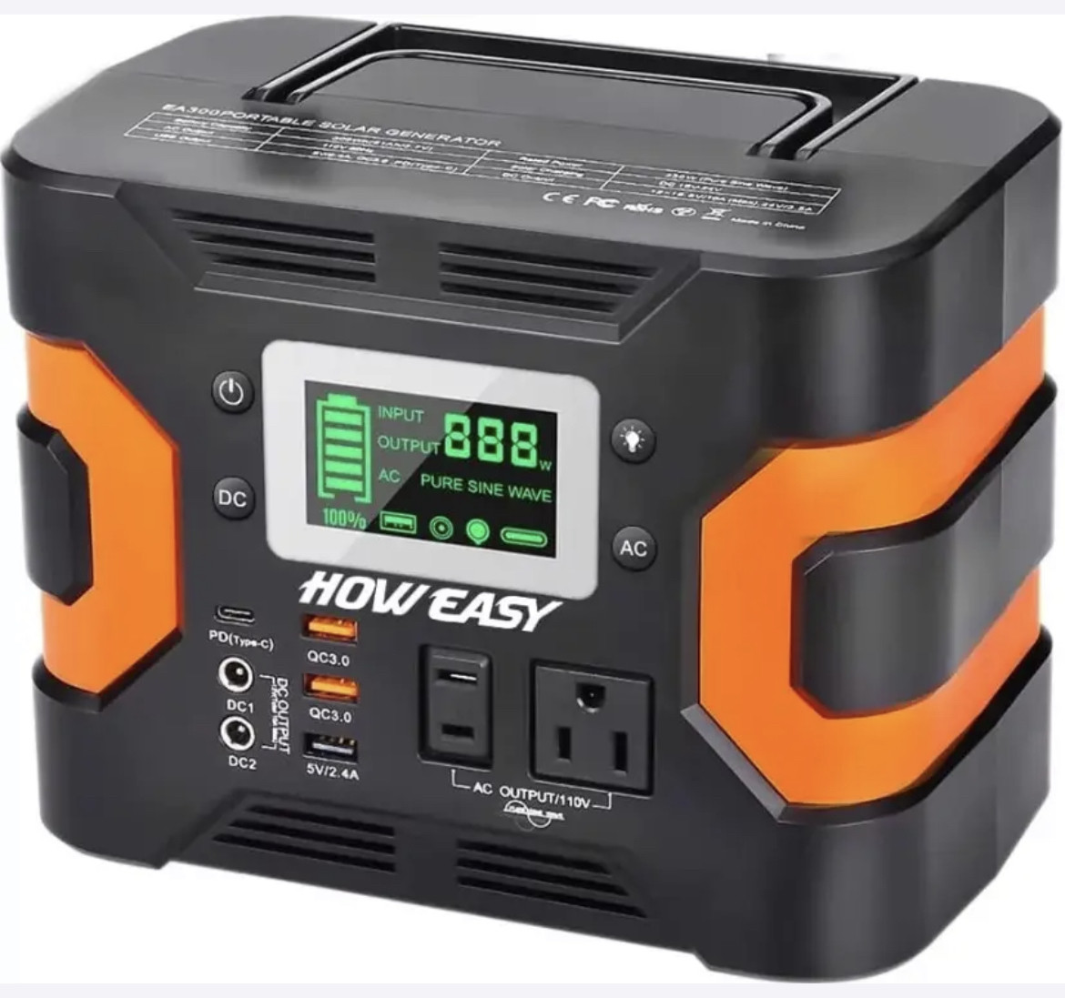 Універсальна зарядна станція зовнішній акумулятор HOWEASY 8000mah 330W