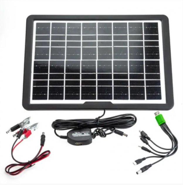 Портативная солнечная панель для зарядки мобильных устройств 15W с Multi USB портом CL-1615 - фото 1 - id-p1733359902