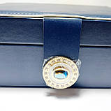Скринька для прикрас шкірозамінник колір синій, фото 3