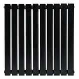 Горизонтальний радіатор дизайнерський Terni II G 10/590 Чорний матовий 600*590, фото 2