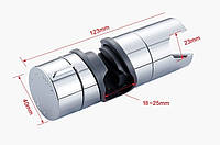 Тримач бігунок на штангу для ручного душу знімний 18-25 мм, фото 3