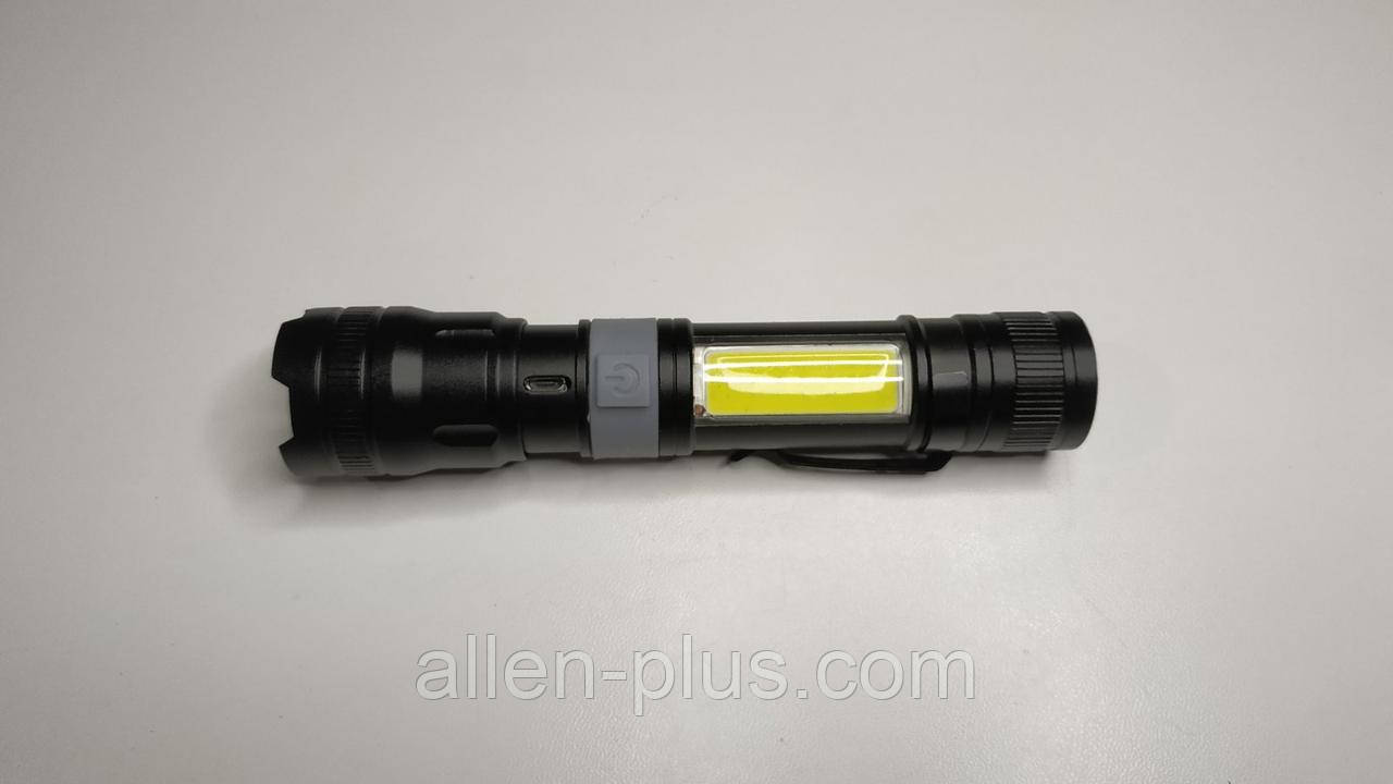 Ліхтар ручний BL-826-P50+COB, акумулятор 18650, microUSB, zoom