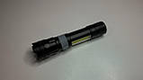 Ліхтар ручний BL-826-P50+COB, акумулятор 18650, microUSB, zoom, фото 5