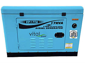 Дизельний генератор Vital power VP17TA (15 кВт 220/380 V)+ATS