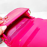 Дитяча сумочка лакова малинова кошенята з довгою та короткою ручками, фото 5