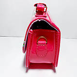 Дитяча лакова сумочка малинова з єдиноріжком, фото 3