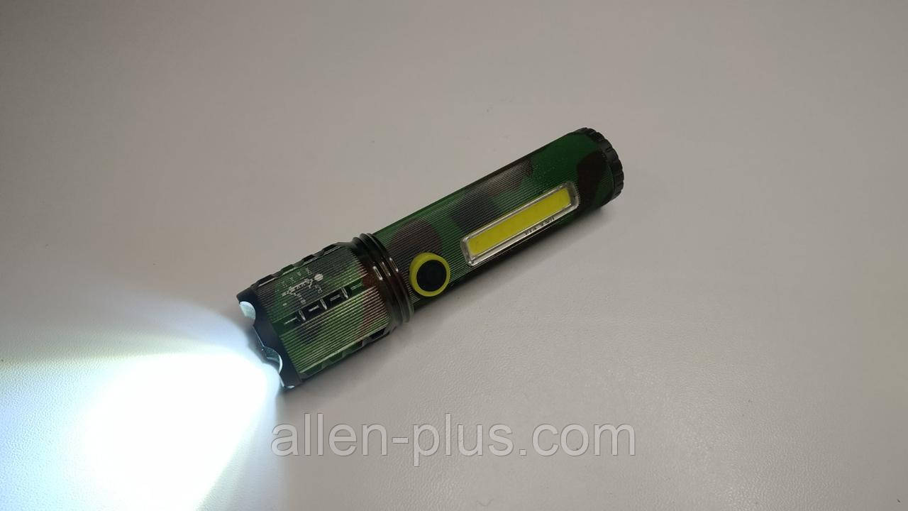 Ліхтар ручний BL-C71M-P50+COB, акумулятор 18650, microUSB, zoom