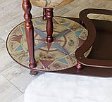 Глобус бар зі столиком "Зодіак" з дерева на 3х ніжках, фото 4