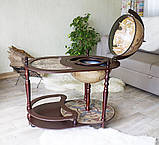 Глобус бар зі столиком "Зодіак" з дерева на 3х ніжках, фото 5