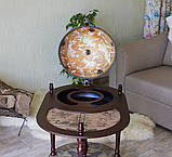 Глобус бар зі столиком "Зодіак" з дерева на 3х ніжках, фото 6