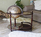 Глобус бар зі столиком "Зодіак" з дерева на 3х ніжках, фото 2