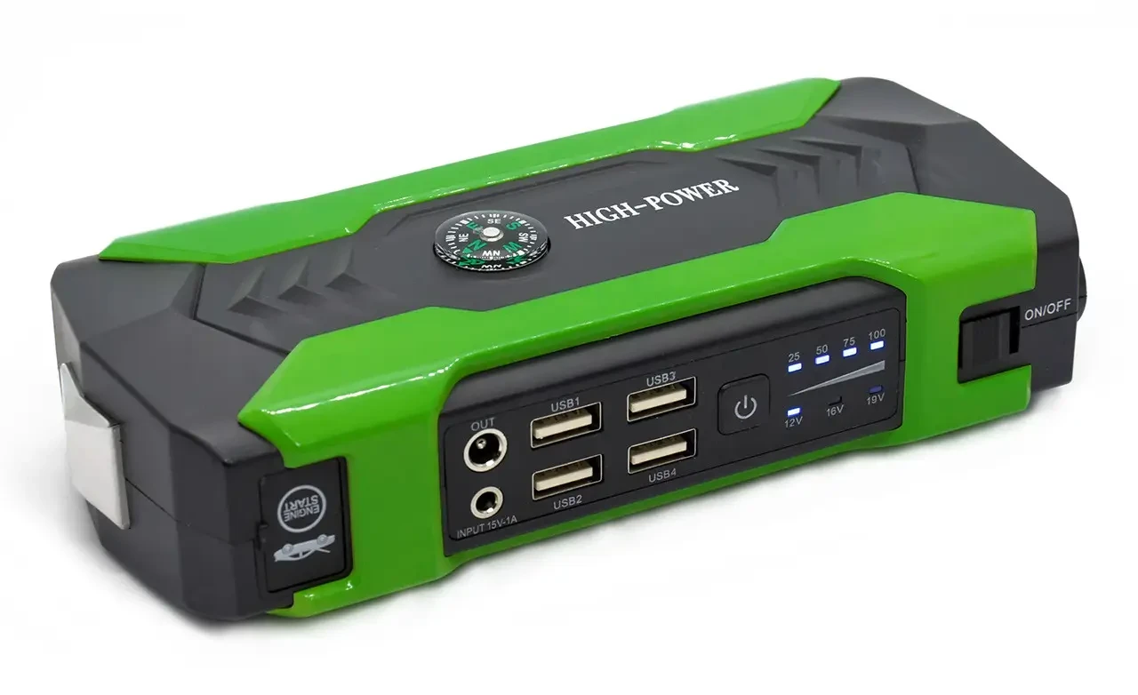 Пуско-зарядний пристрій jump starter + power bank 28000 mAh для автомобіля Avtotech ZYX-J10, green